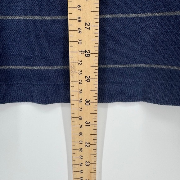 Polo Ralph Lauren Mens XL Striped Polo Shirt Blue Gray Cotton Short Sleeve - Picture 6 of 9
